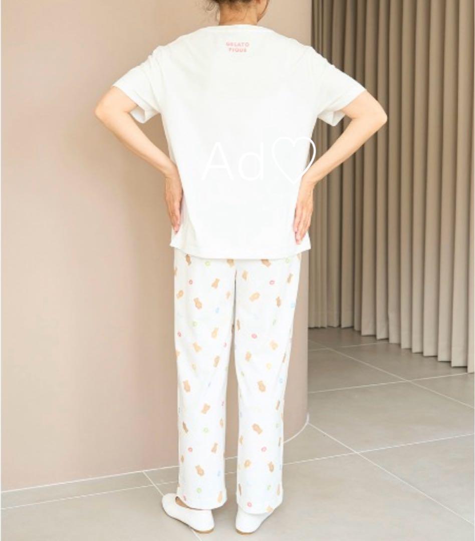 【即納】新品 シリアルベアTシャツ & ロングパンツ 上下セット オフホワイト