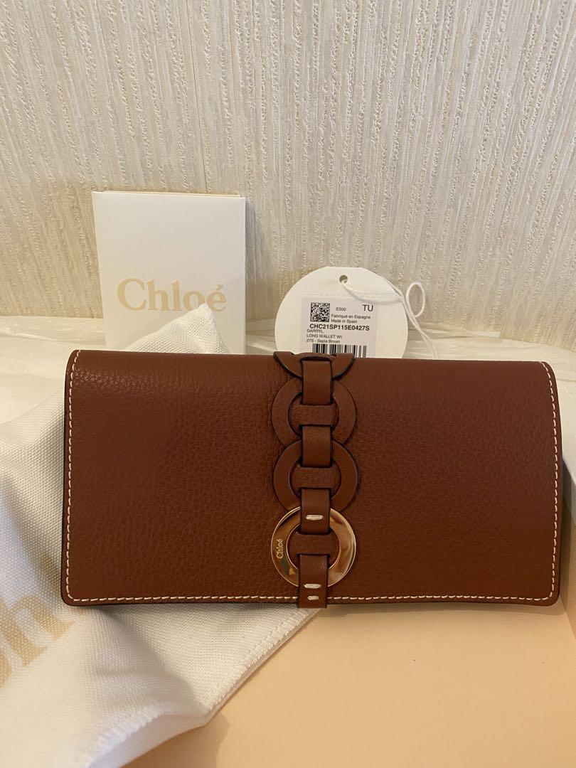 クロエ CHLOE 財布 長財布 ダリル DARRYL 本革　レザー　ブラウン
