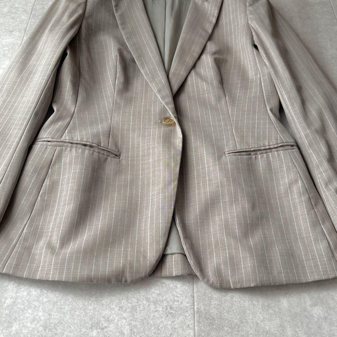 Theory luxe ロロピアーナ ストライプ スカート スーツ 38/40