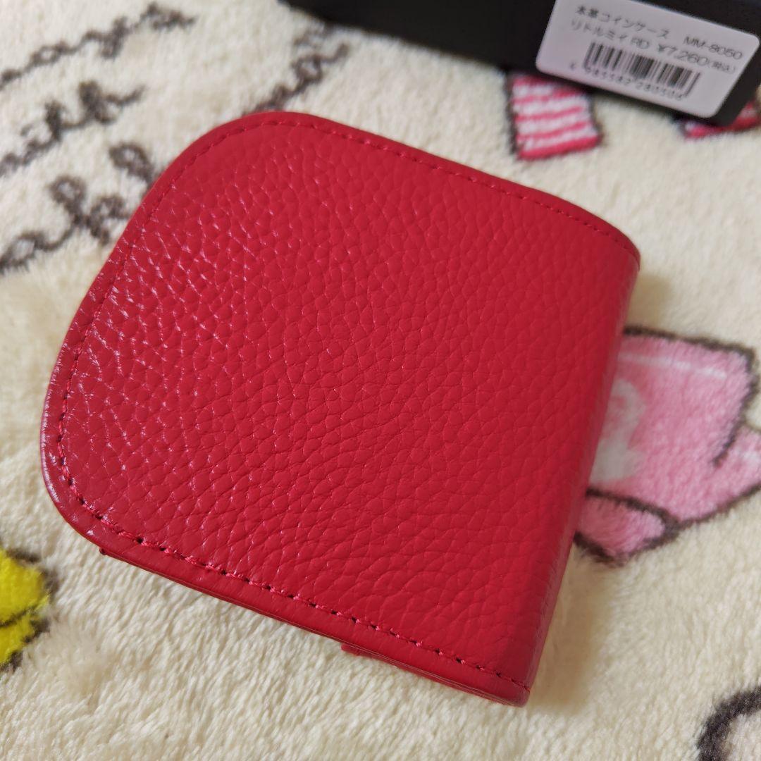 ムーミンキャラクター リトルミィ　本革コインケース レッド/ブラウン