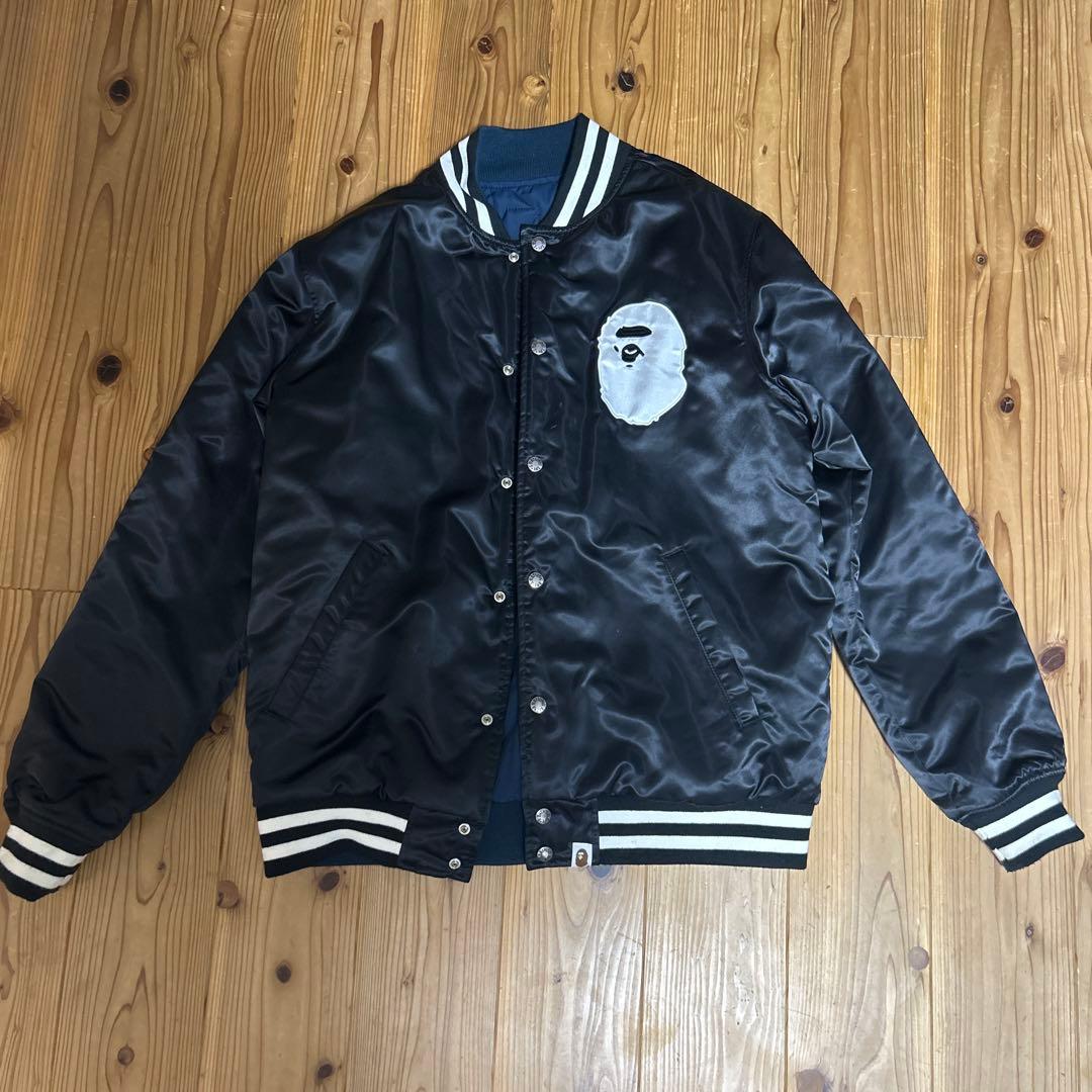 A BATHING APE キルティング リバーシブル ブルゾンL・A BATHING APE