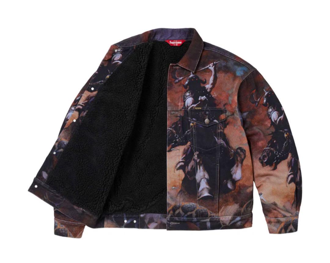 ジャケット・アウター Supreme x Frazetta Faux Trucker Jacket