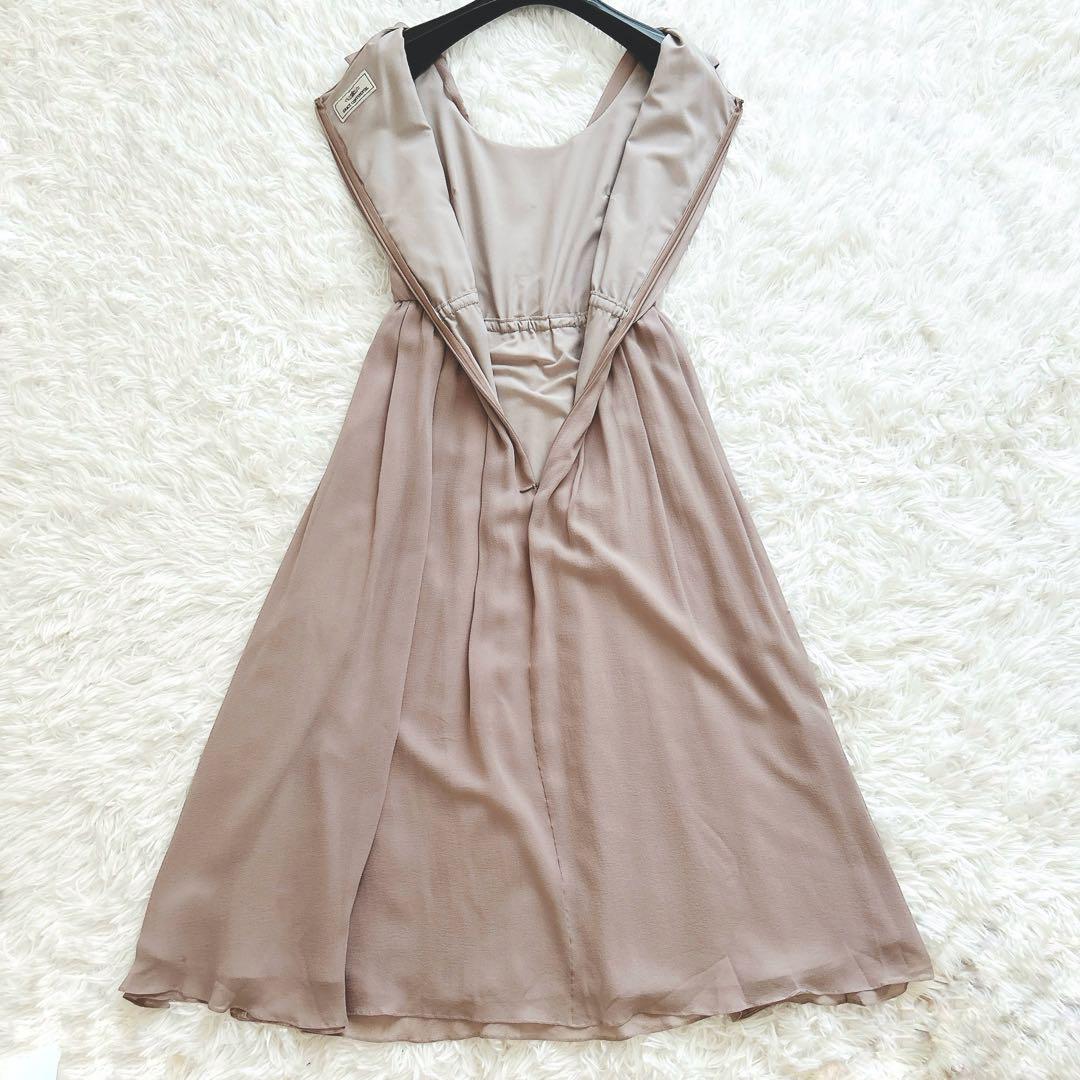 【美品】グレースコンチネンタル　ロングワンピース　シルク　ノースリーブ　ピンク 美品】グレースコンチネンタル ロングワンピース シルク