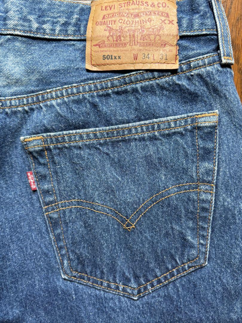 【90s】Levi's 501xx USA製 リジッド ブリーチ W34