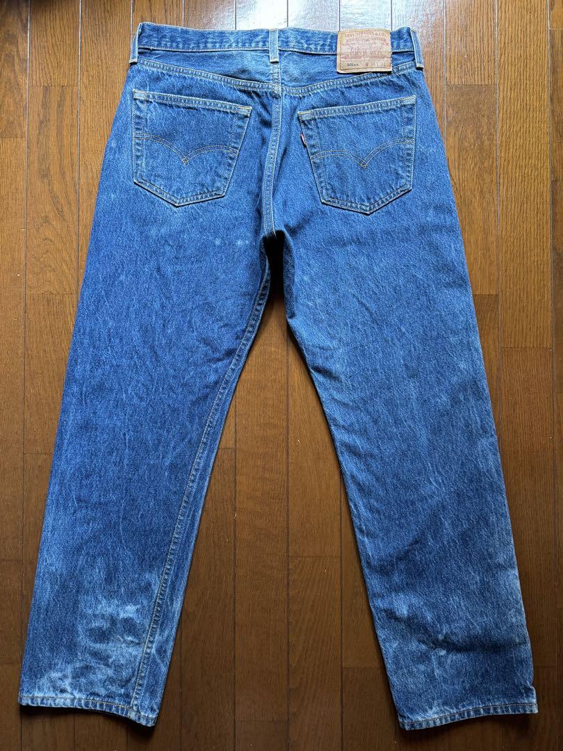 【90s】Levi's 501xx USA製 リジッド ブリーチ W34