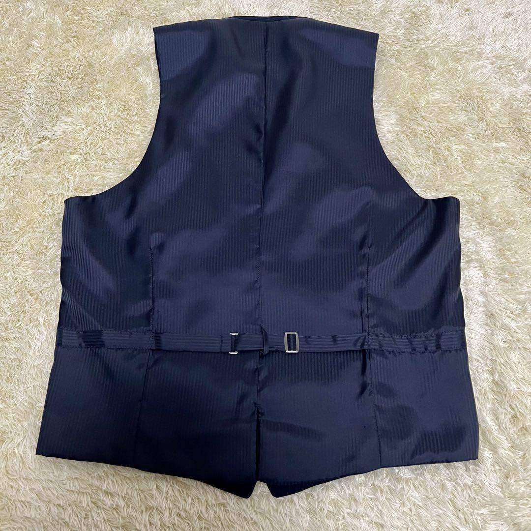 【極美品】スーツセレクト セットアップ スーツ スリーピース ブラック 黒 XL