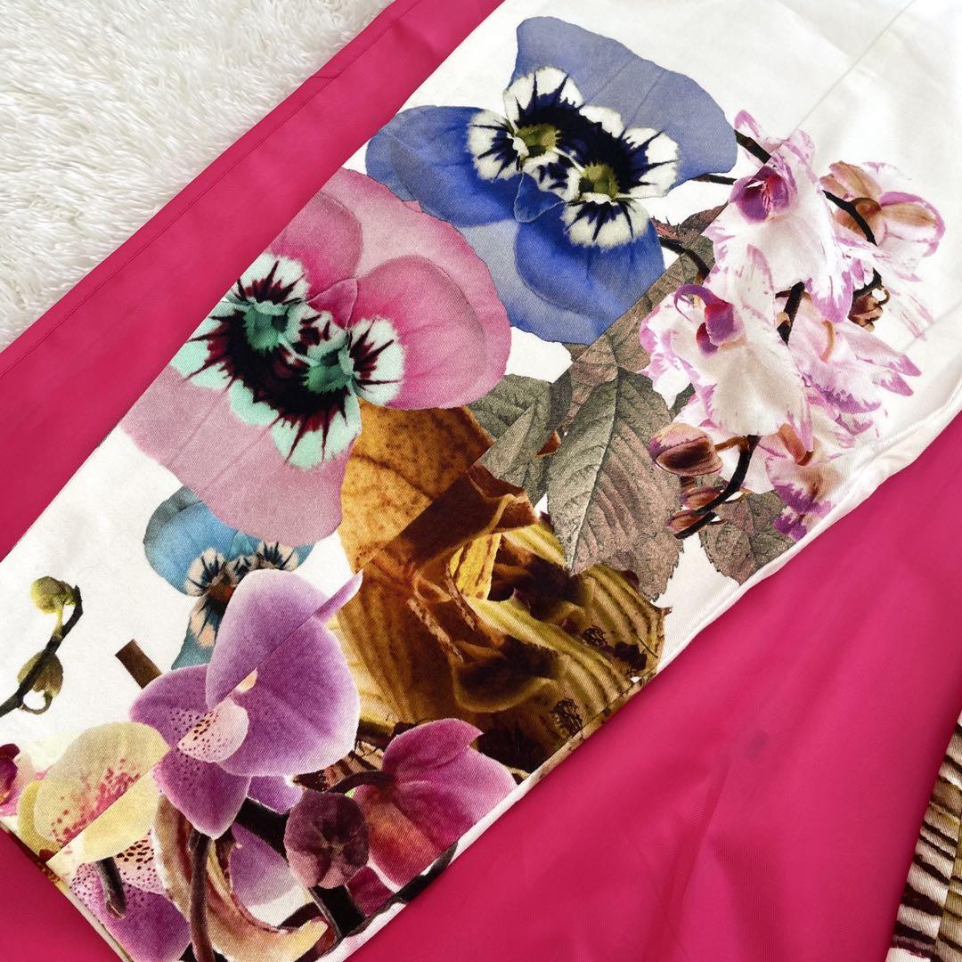 新品未使用✨Desigual✨バギーパンツ　花柄　ホワイト　コットン　パンツ　L 新品未使用✨Desigual✨バギーパンツ 花柄 ホワイト コットン