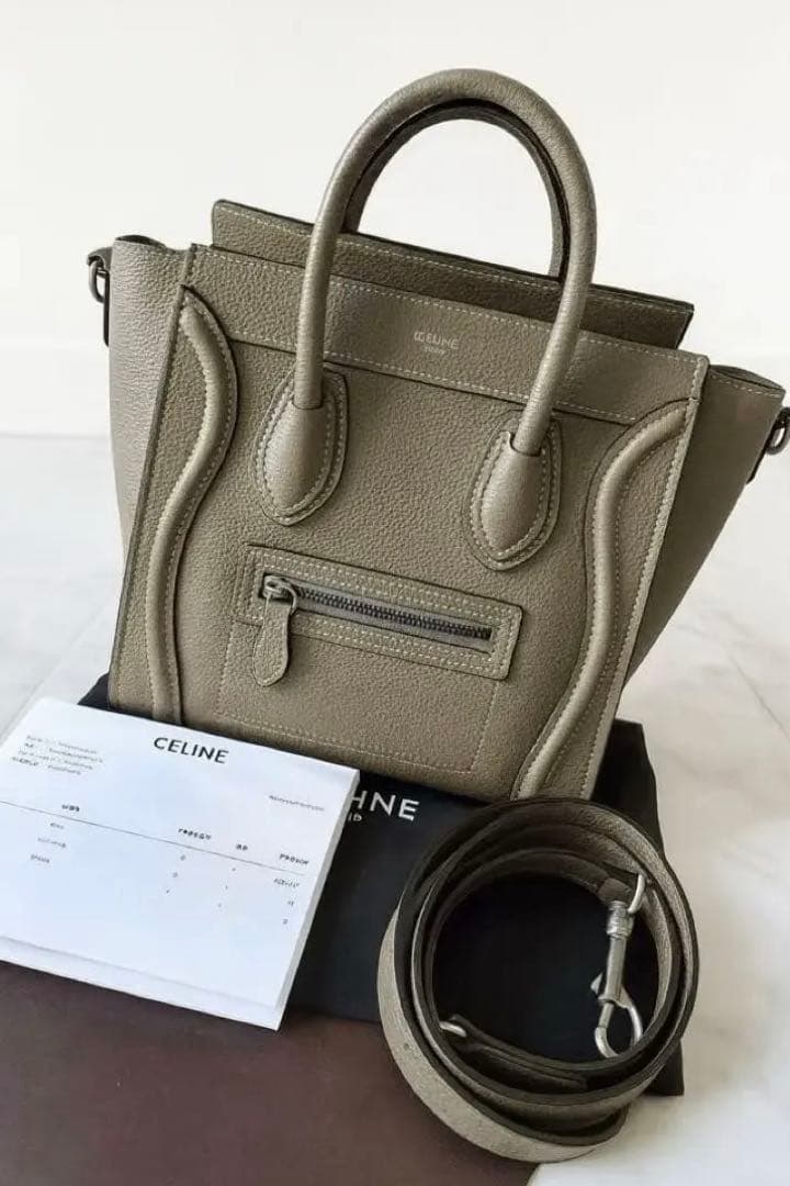 ロゴ CELINE セリーヌ ラゲージ ナノショッパー スリ 2WAY - メルカリ