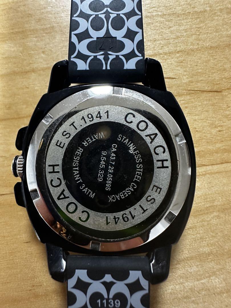 COACH EST. 1941 ブラックラバーベルト