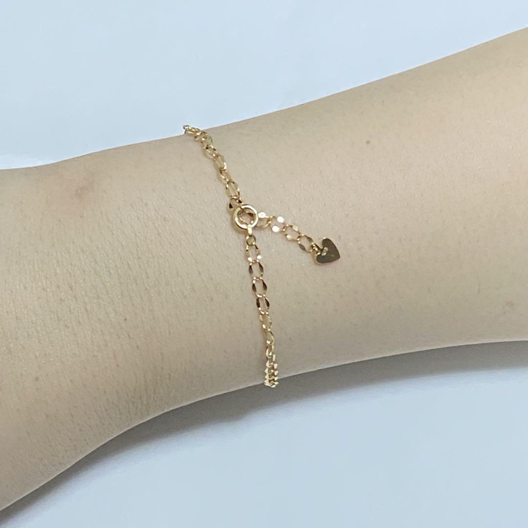 ❤️人気18金✨オリジナル✨ブレスレット✨k18YG✨18㎝新品未