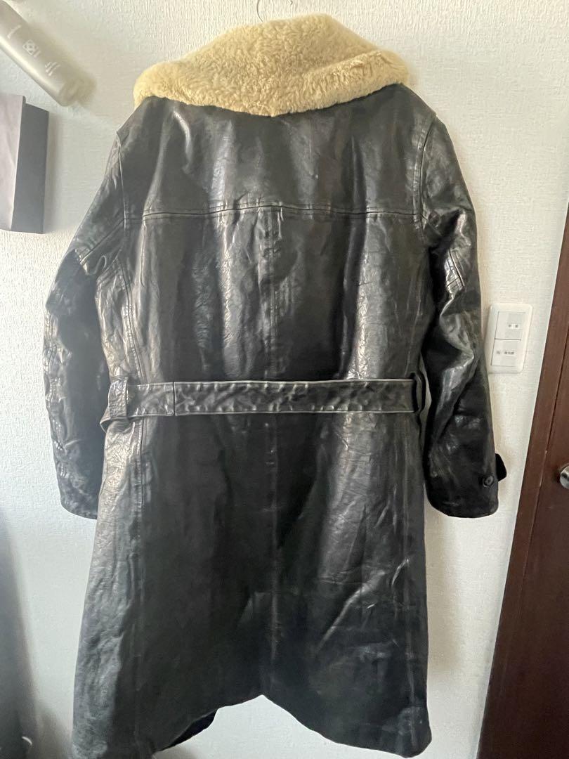 50s レザーカーコートジャケット　ヴィンテージ