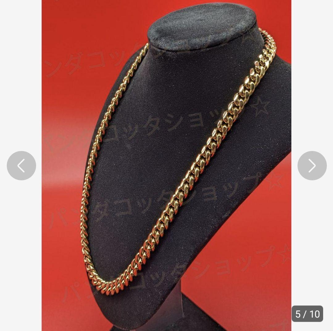 【60cm】【50cm】【10mm】【18K刻印あり】【Miami Cuban】