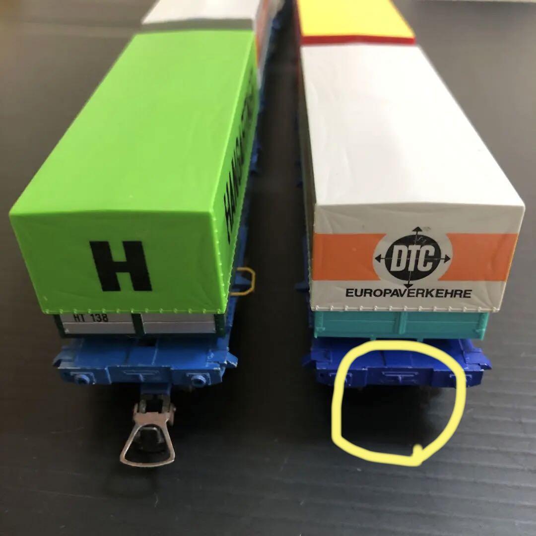 ［ジャンク］鉄道模型　HOゲージ　外国メーカー不明　コンテナ貨車