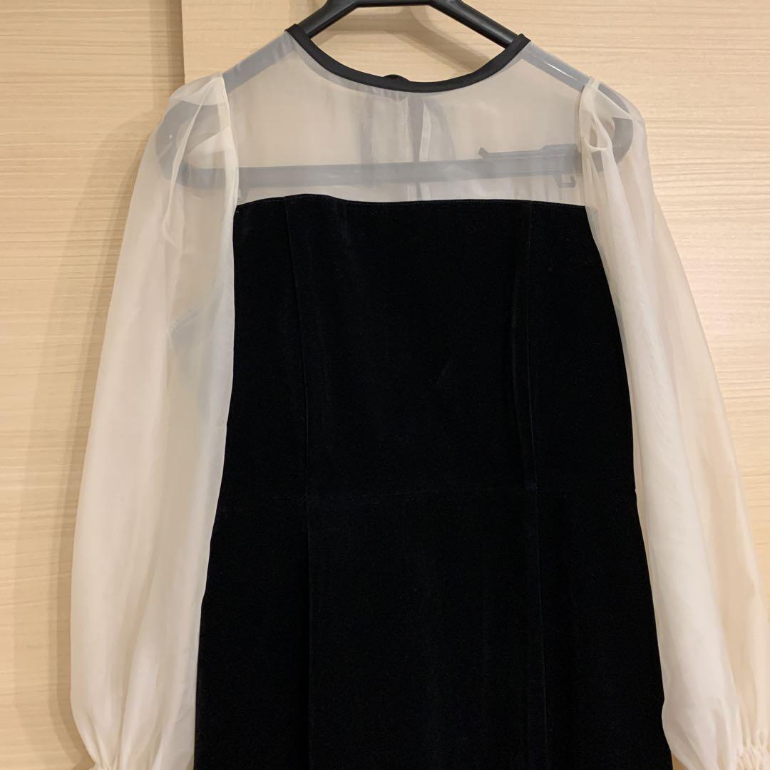 SALON by Chico サロンバイチコ♡配色シースルータイトロングドレス
