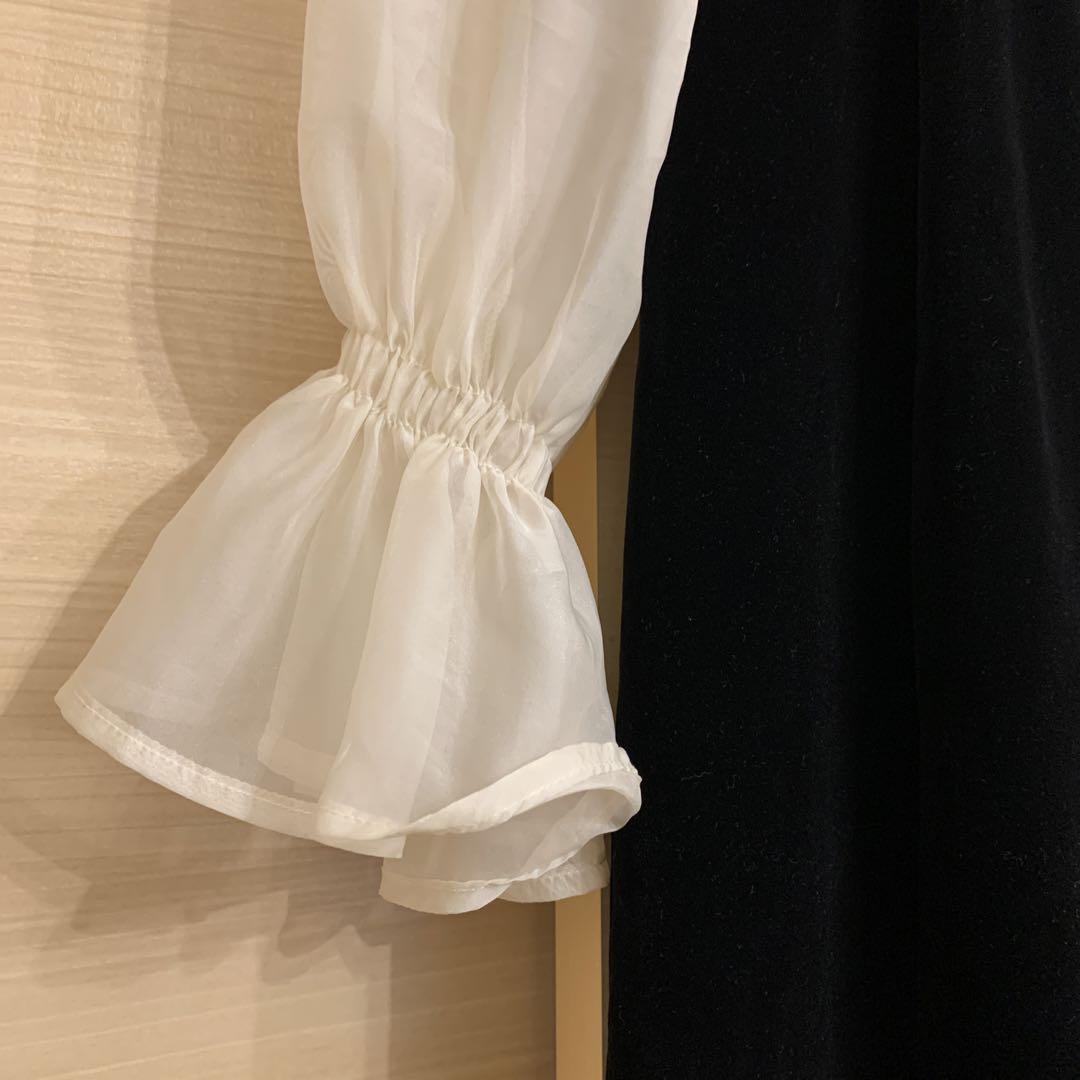 SALON by Chico サロンバイチコ♡配色シースルータイトロングドレス