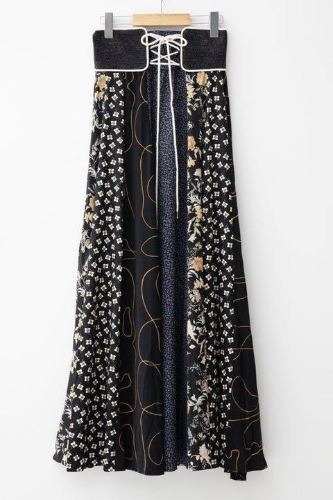 限定セールSALE 新品タグ付 fumie Tanaka フミエタナカ パッチロングスカート gD4tA-m62240079738 2022格安