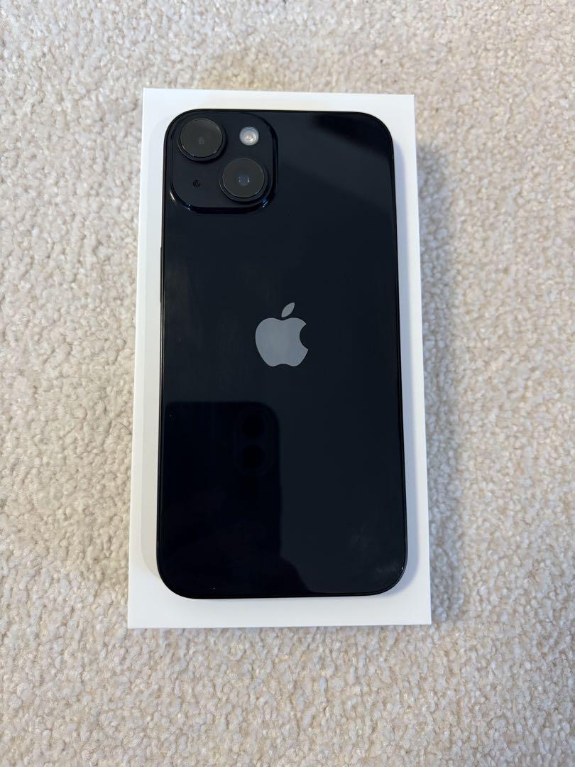 iPhone14 128GB SIMフリー ケース、ケーブル、カメラ保護シール
