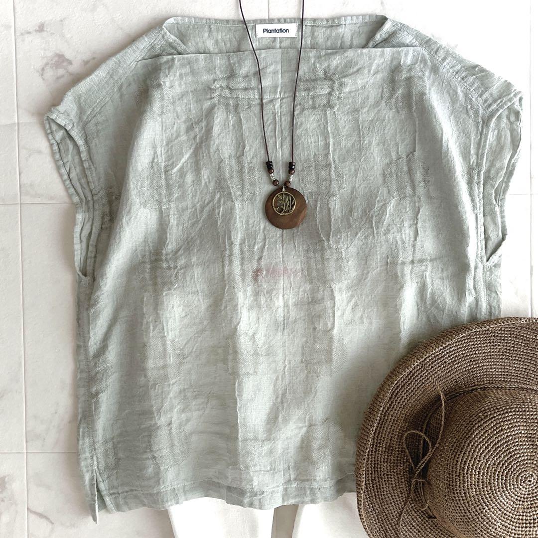 美品✨プランテーション plantation コットンリネンプルオーバー