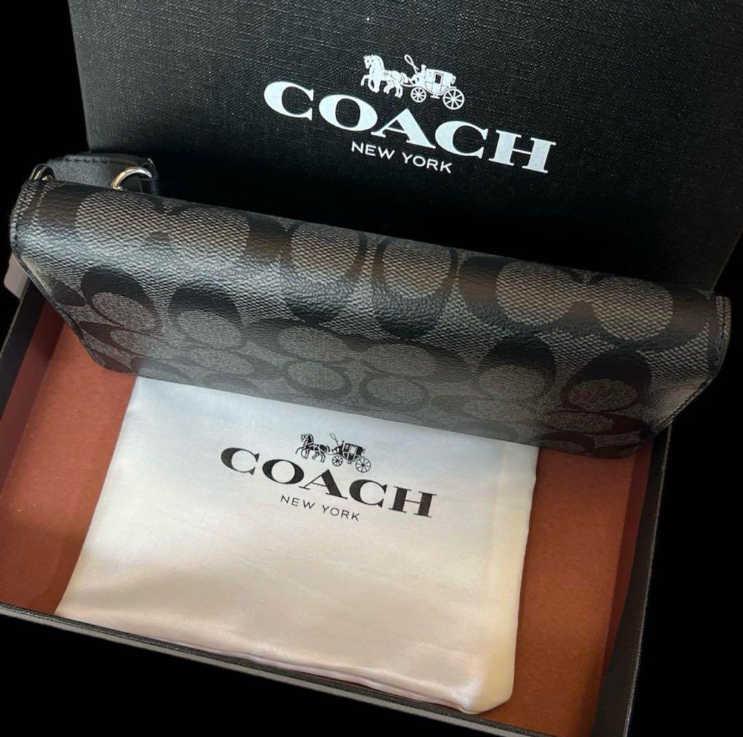 ♪新品未使用♪】COACH コーチ 長財布 ブラック レザー
