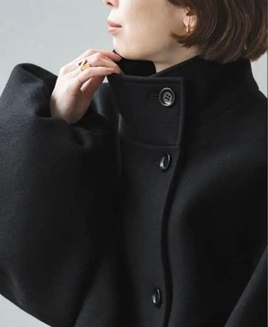 NOBLE メルトンパフスリーブショートコート36 NOBLE メルトンパフスリーブショートコート36