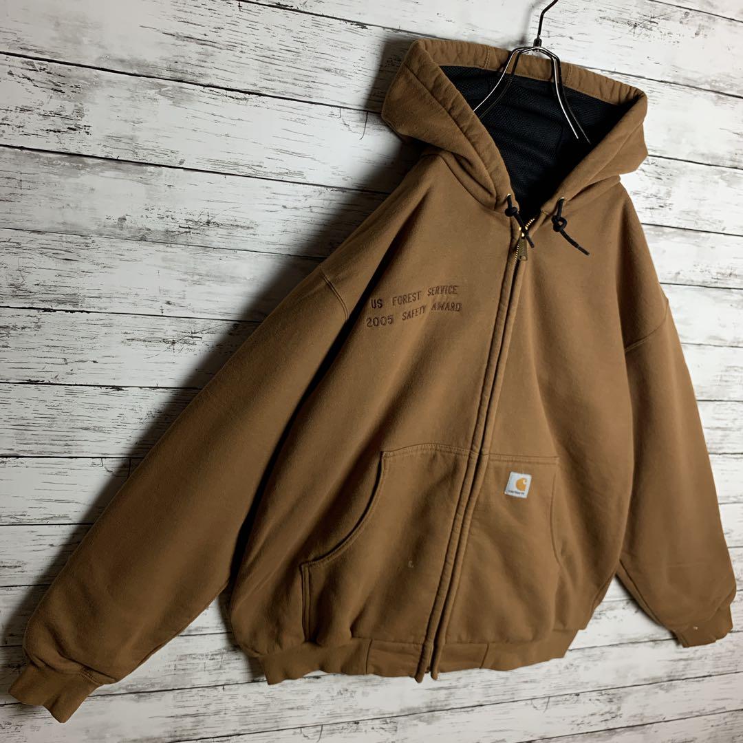 【激レア‼︎】Carhartt◎XL相当 企業 フルジップ パーカー C249