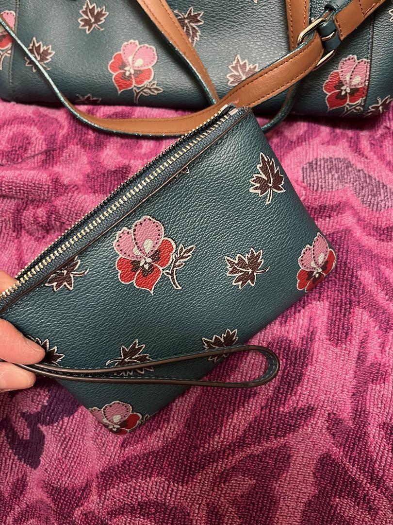 COACH 花柄ショルダーバッグ ポーチ付き