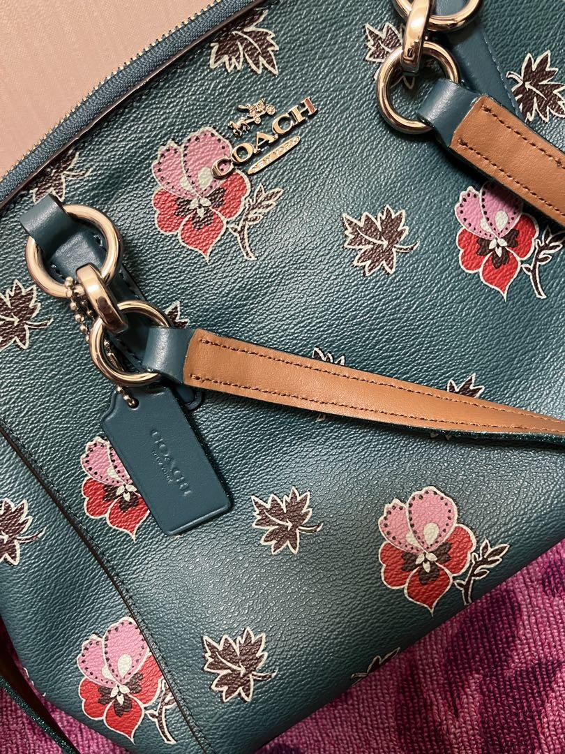 COACH 花柄ショルダーバッグ ポーチ付き
