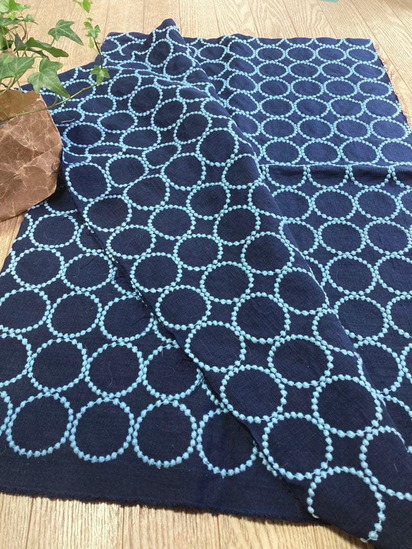 mina perhonen タンバリン　生地　ハギレ　コットンリネン　超希少生地