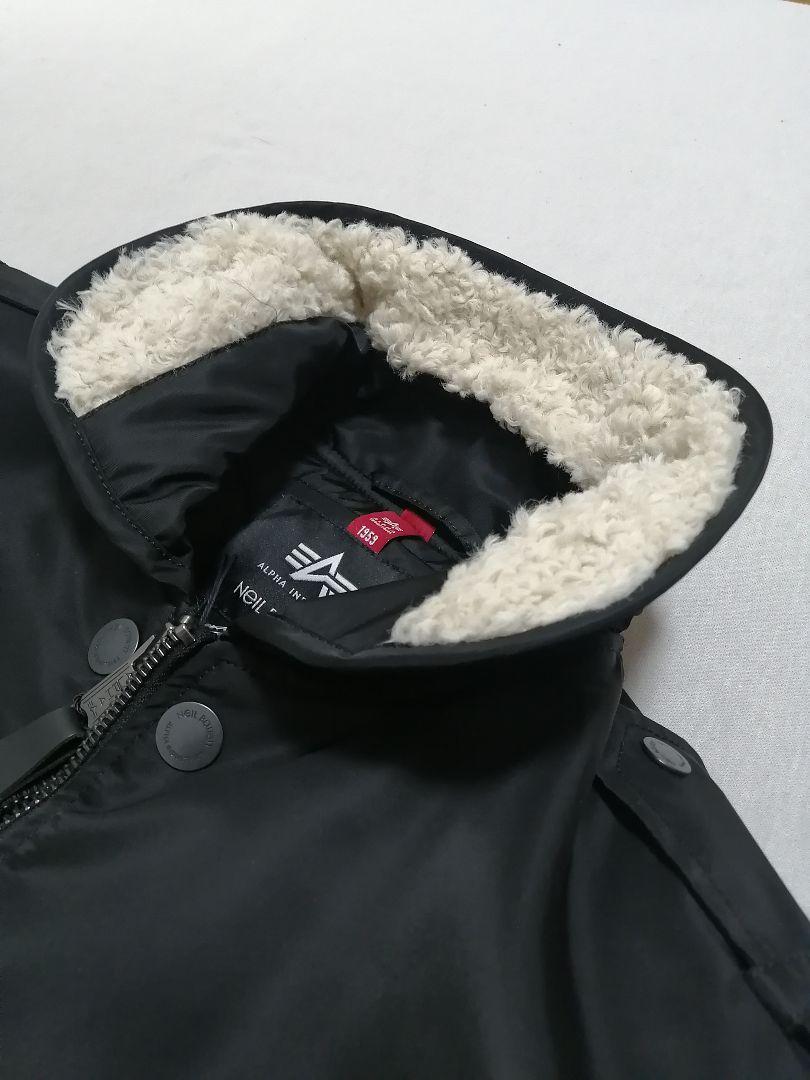 ♂新品・Ma-1 Hybrid Parka【アルファ X ニールバレット】黒　М