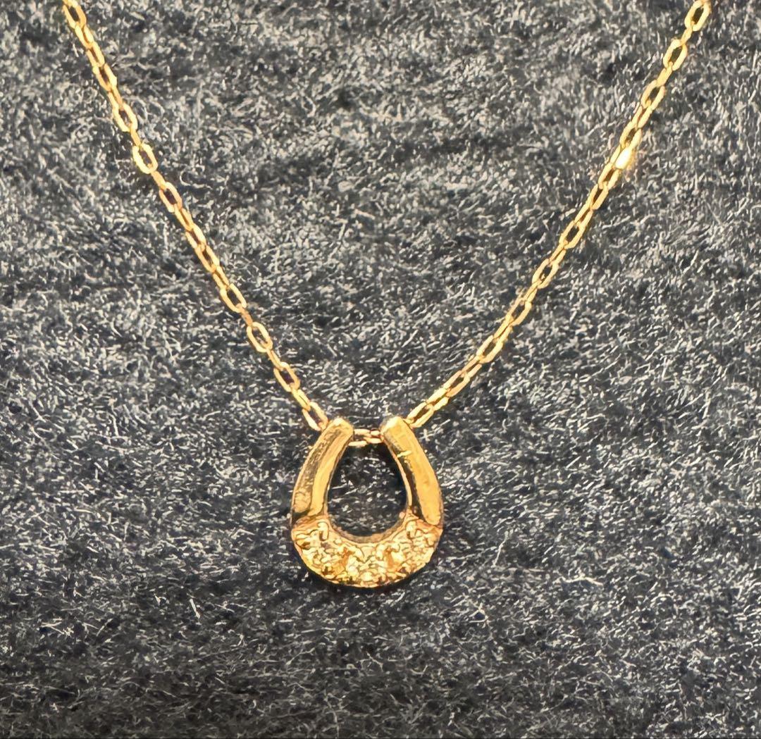 ダイヤモンド 0.03ct K10 ピンクゴールド　ネックレス
