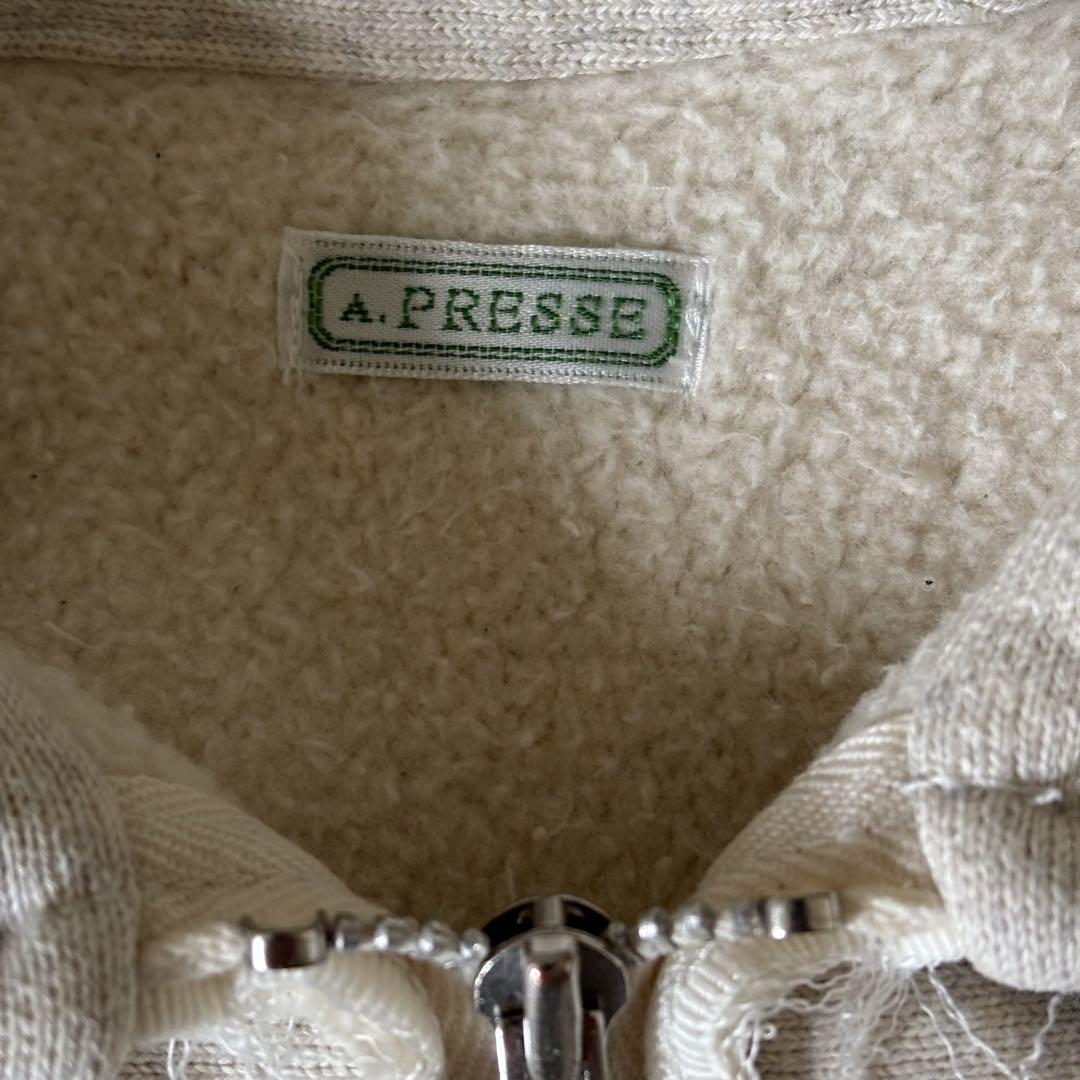 【a.presse】Vintage Half Zip Sweat Shirt