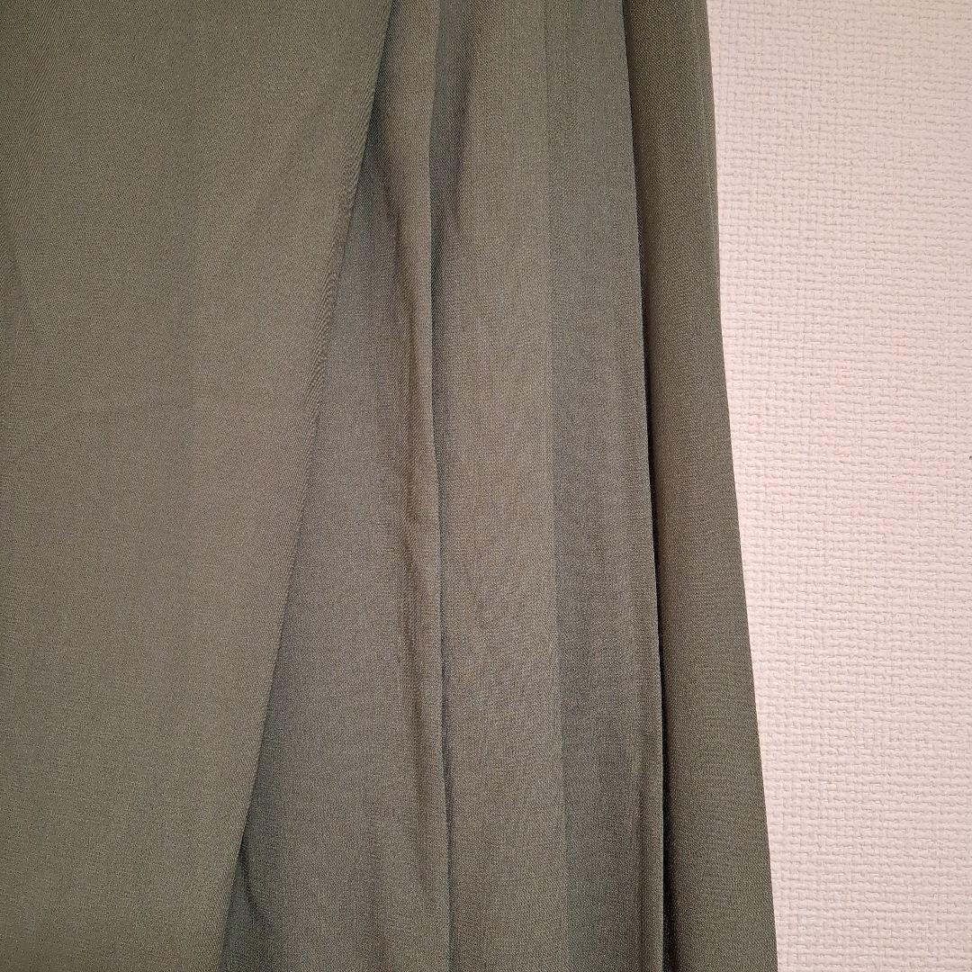 ANELA LUX サイズ11号 モスグリーン ガウチョ パンツ