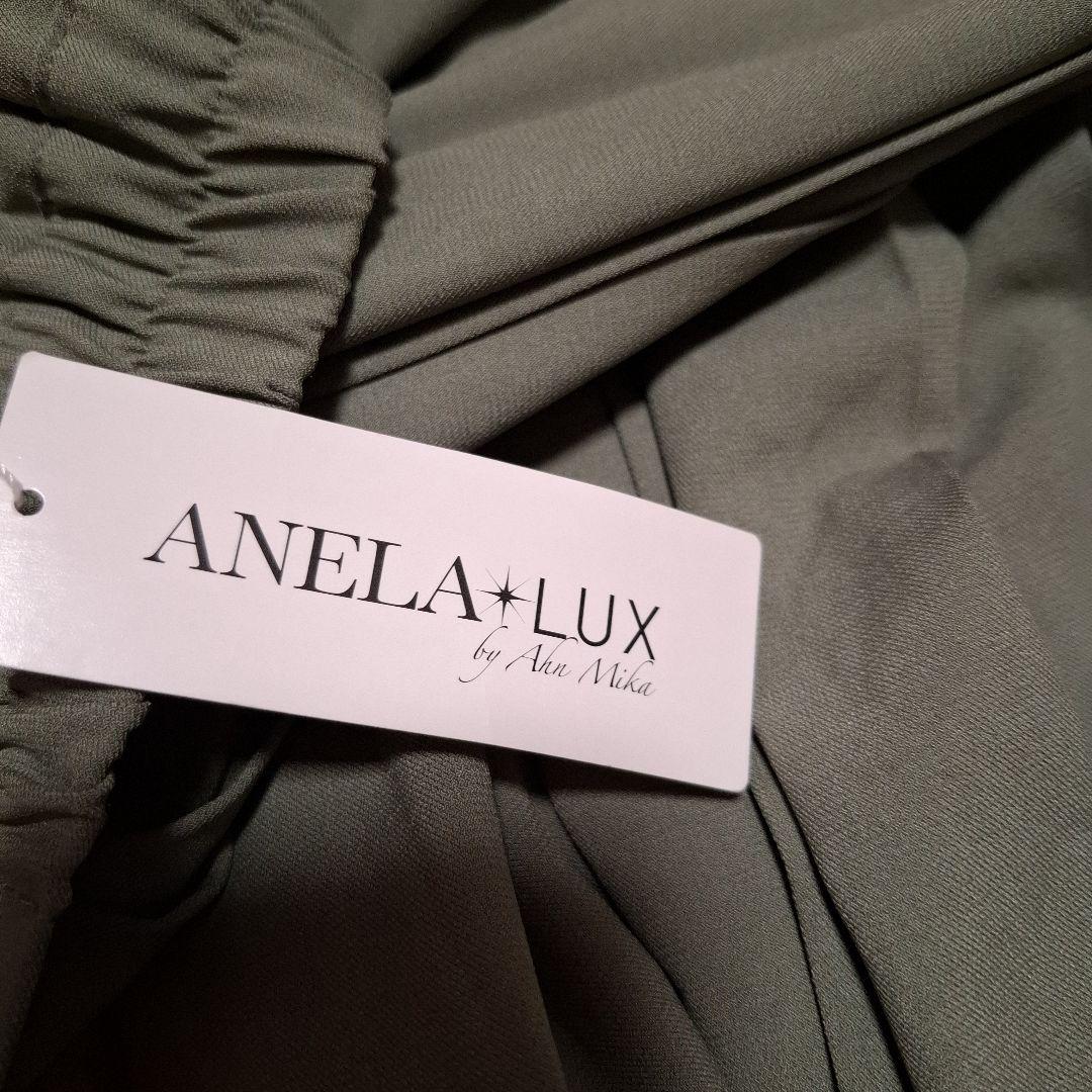 ANELA LUX サイズ11号 モスグリーン ガウチョ パンツ