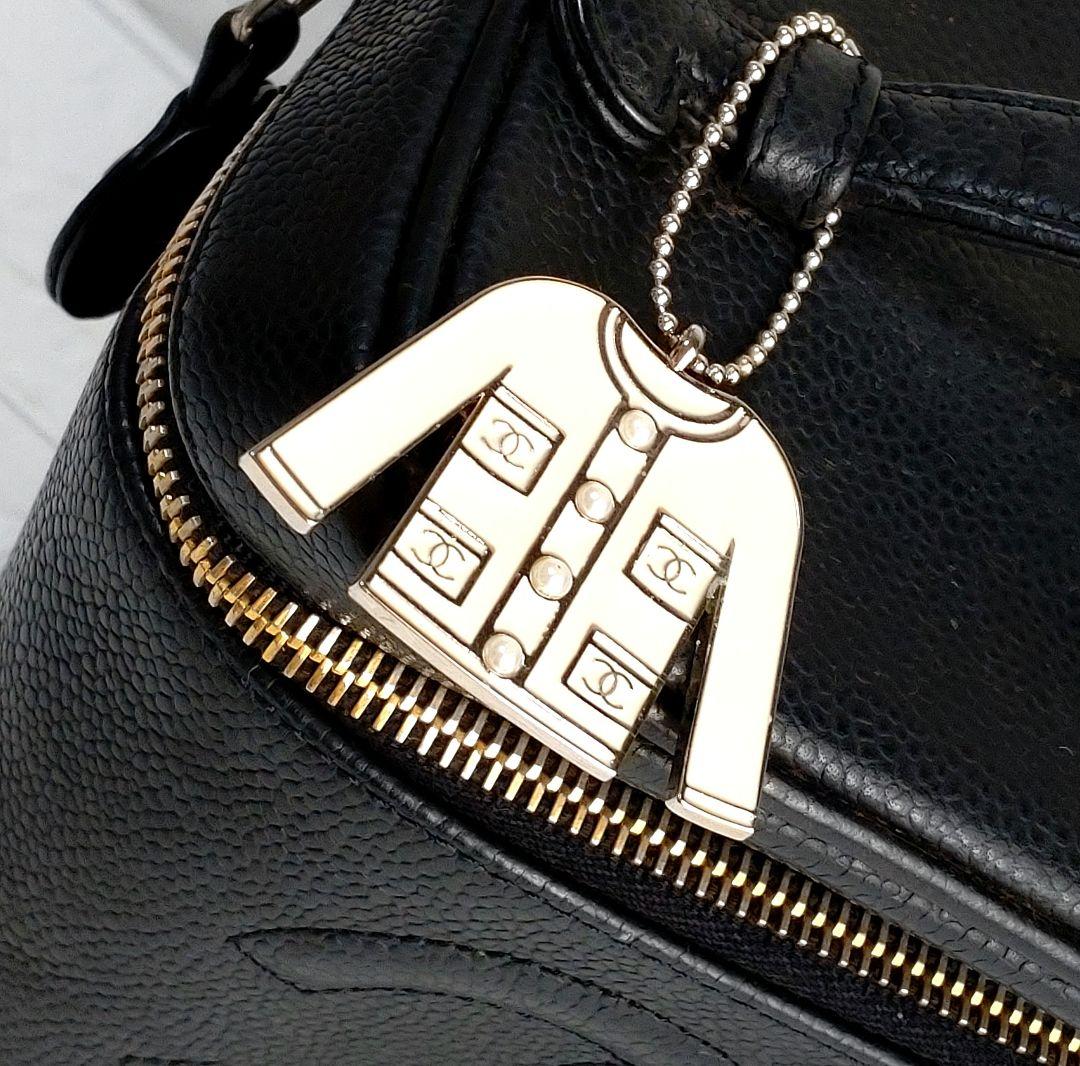 CHANEL ココマーク キーチャーム キーホルダー ジャケット パール CC