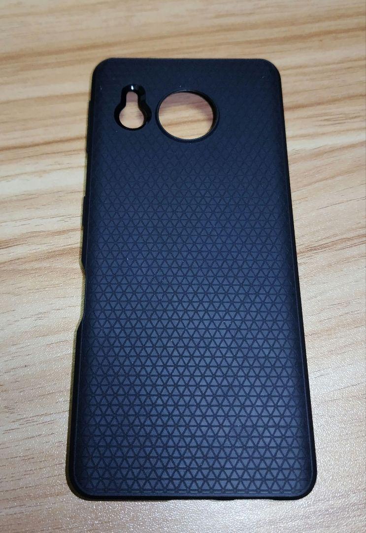 AQUOS sense7 Spigenソフトケース★ブラックAndroidアクセサリー