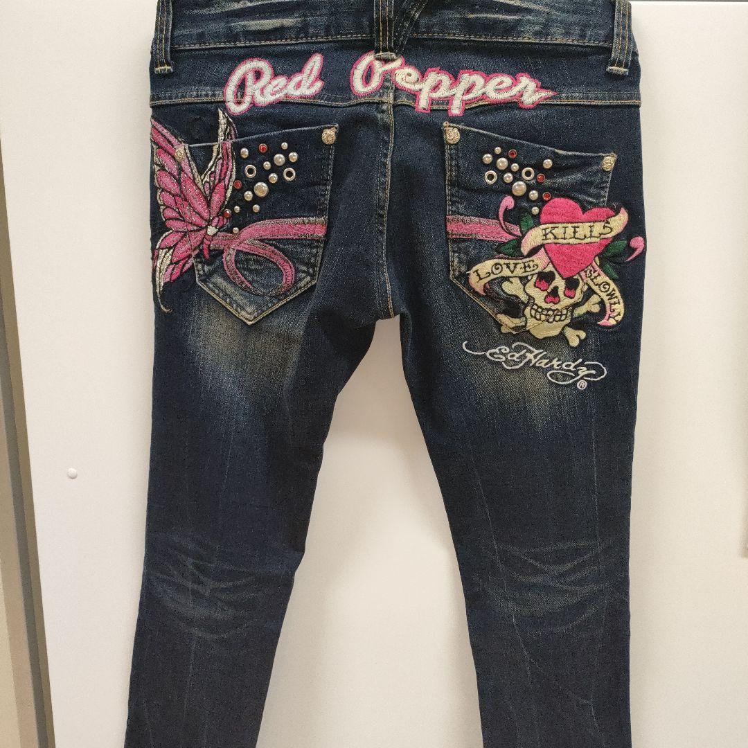 Ed Hardy×Red Pepper スキニーデニム W28 Red Pepper スキニーデニム - メルカリ