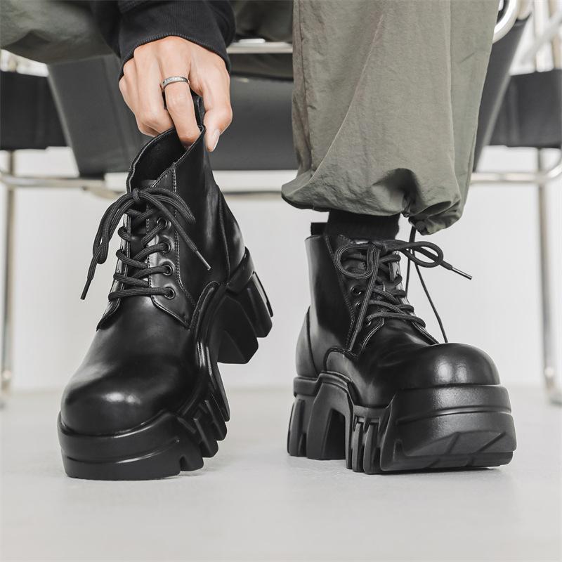 28cm10cm身長UPメンズシークレットブーツシューズ厚底靴コスプレ