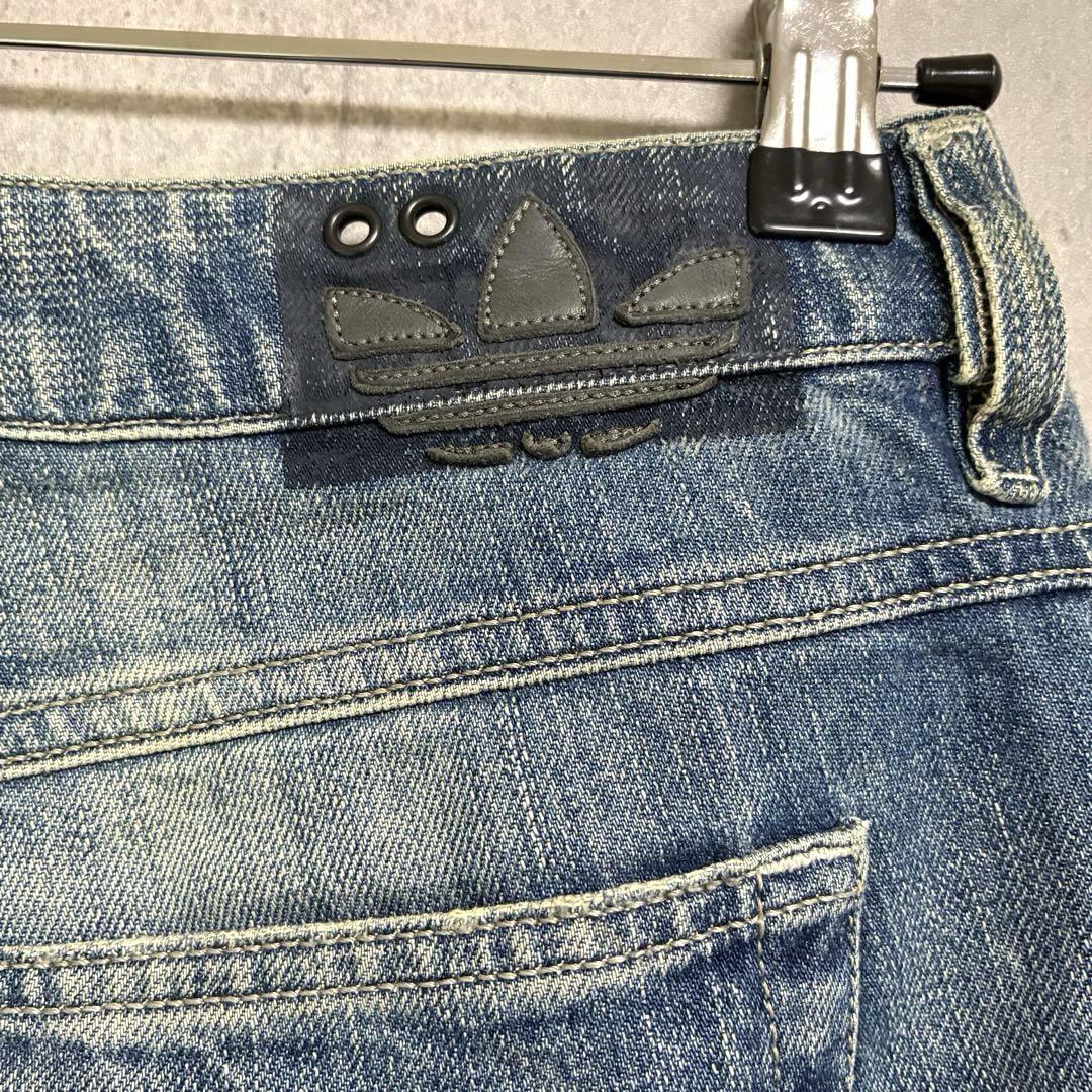 DIESEL×adidas コラボ デニム ジーンズ ストレート 27 ダメージ
