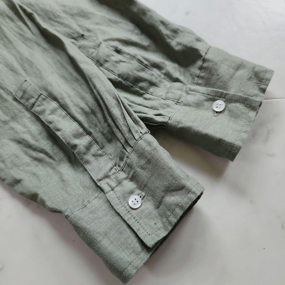 美品 デミルクスビームス 麻100% ロングシャツ シャツワンピース 日本製 美品 デミルクスビームス 麻100% ロングシャツ シャツワンピース
