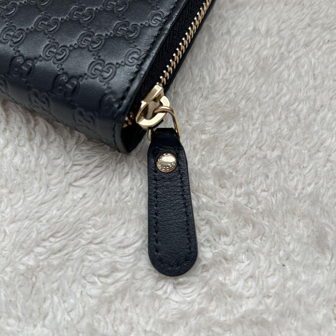 GUCCI 折り財布 ブラック ラウンドファスナー