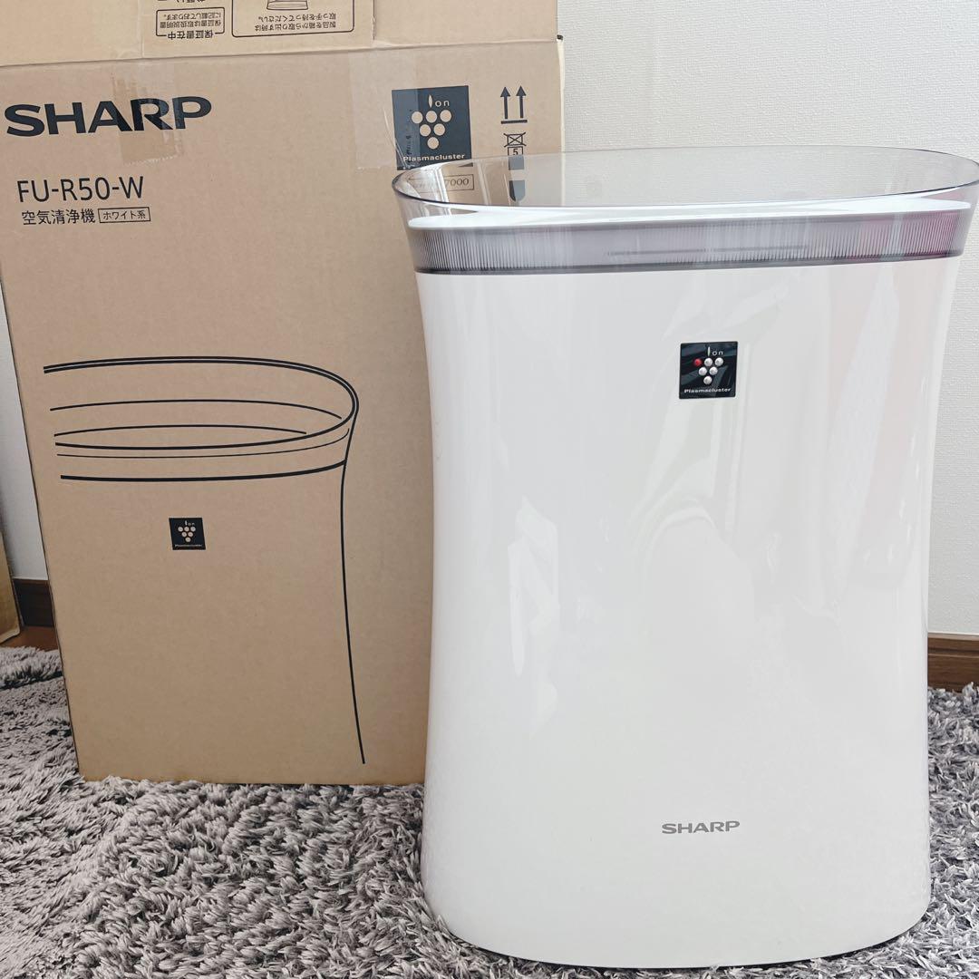 【ほぼ新品】SHARP 空気清浄器 FU-R50-W ホワイト