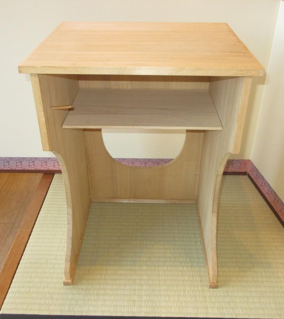 送料込茶道具 抱清棚 組立式 表千家好写 木地 木製 紙箱入り