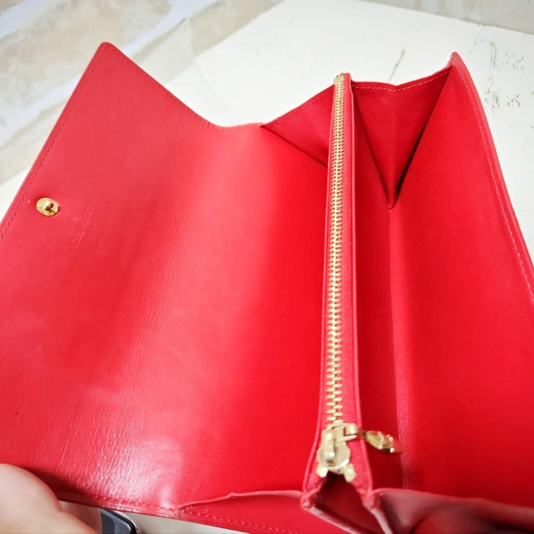 ✨美品✨ルイビトン　ヴェルニ　ポルトフォイユサラ　エナメル　長財布 レッド ☆LOUISVUITTON ヴェルニ ポルトフォイユ サラ 長財布 レッド 美品