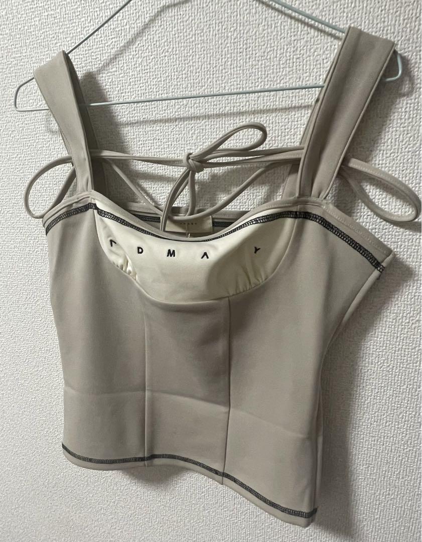 Andmary Luca stitch tops beige