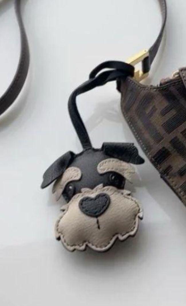 ☆★新品未使用★☆ハンドメイドゴートレザー シュナウザーバッグチャーム