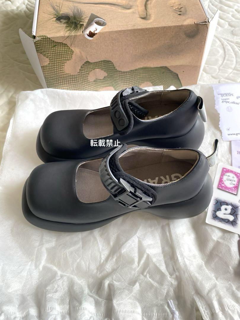 専用GRAPE Black Mary Jane Platform shoes
