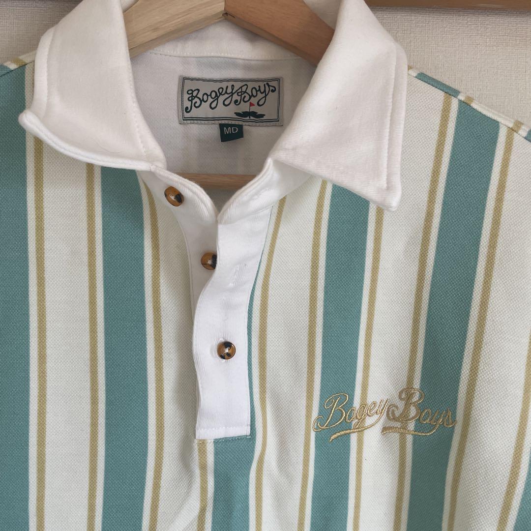 adidas ポロシャツ BOGEY BOYS ストライプポロ「adidas Golf