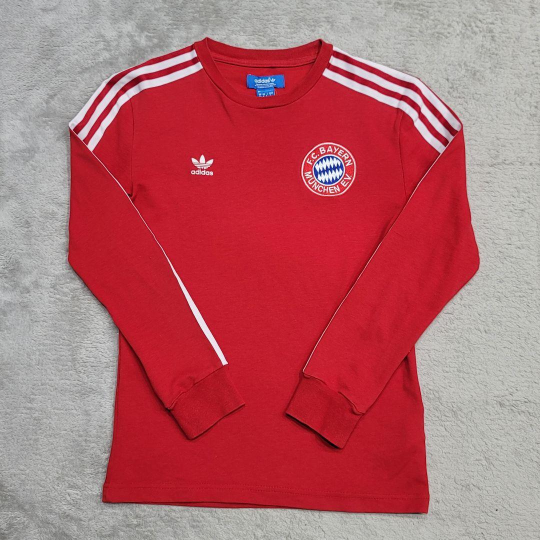 アディダス バイエルンミュンヘン Tシャツ 長袖 XS 赤 カットソー
