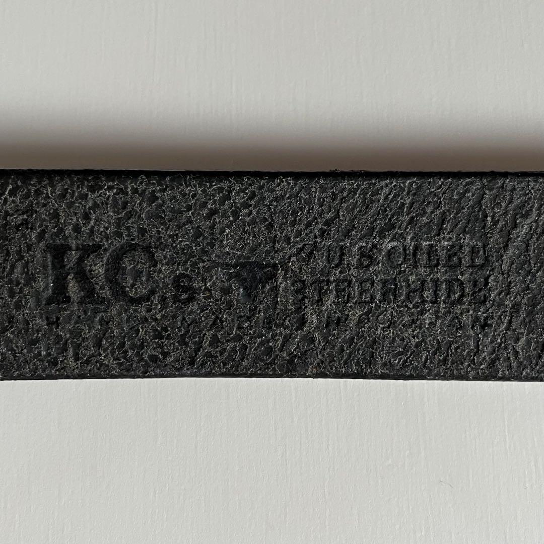 【KC's】レザーベルト　本革　オイルステアハイド　肉厚　アメカジ　古着