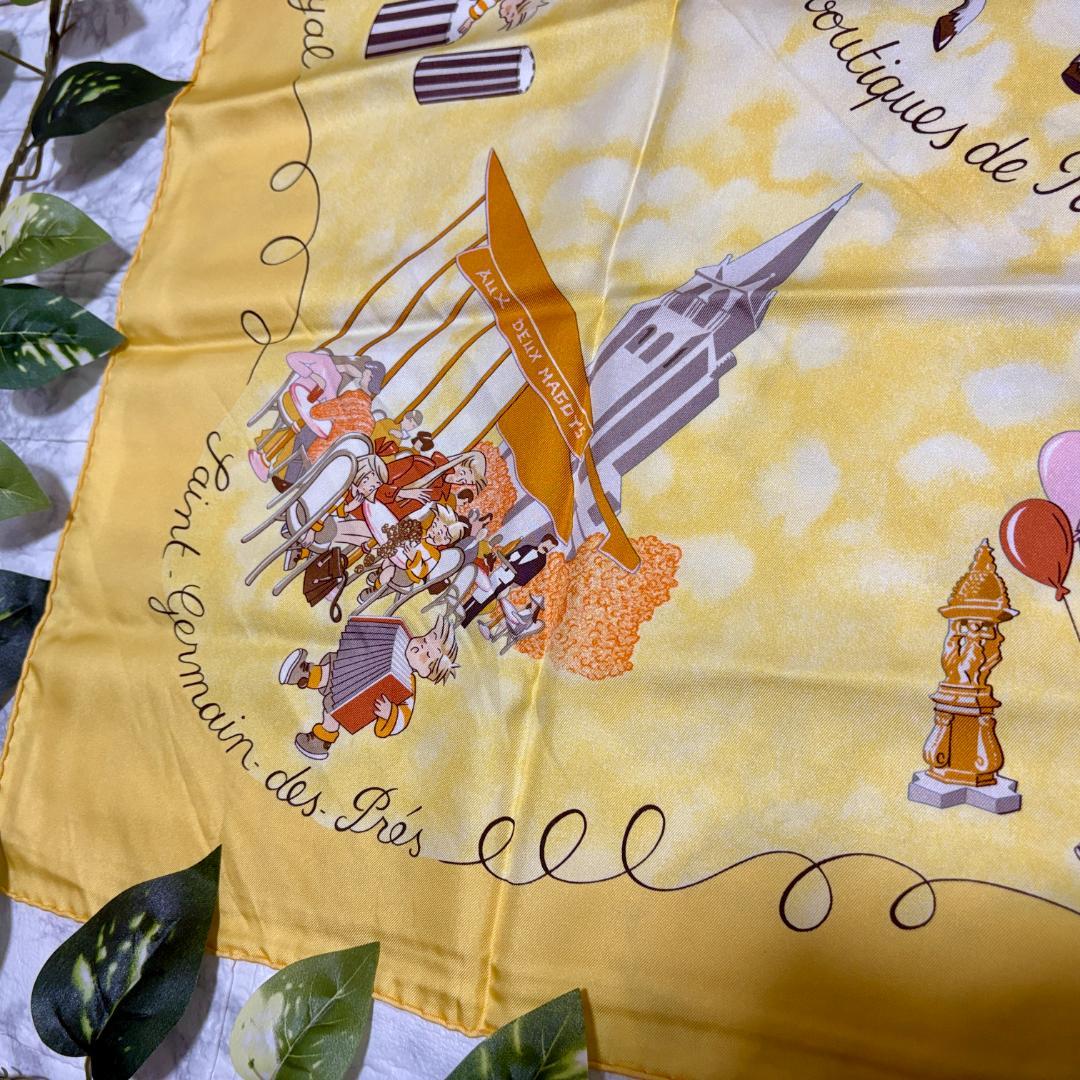 希少 HERMES エルメス カレ90 スカーフ いたずら三つ子